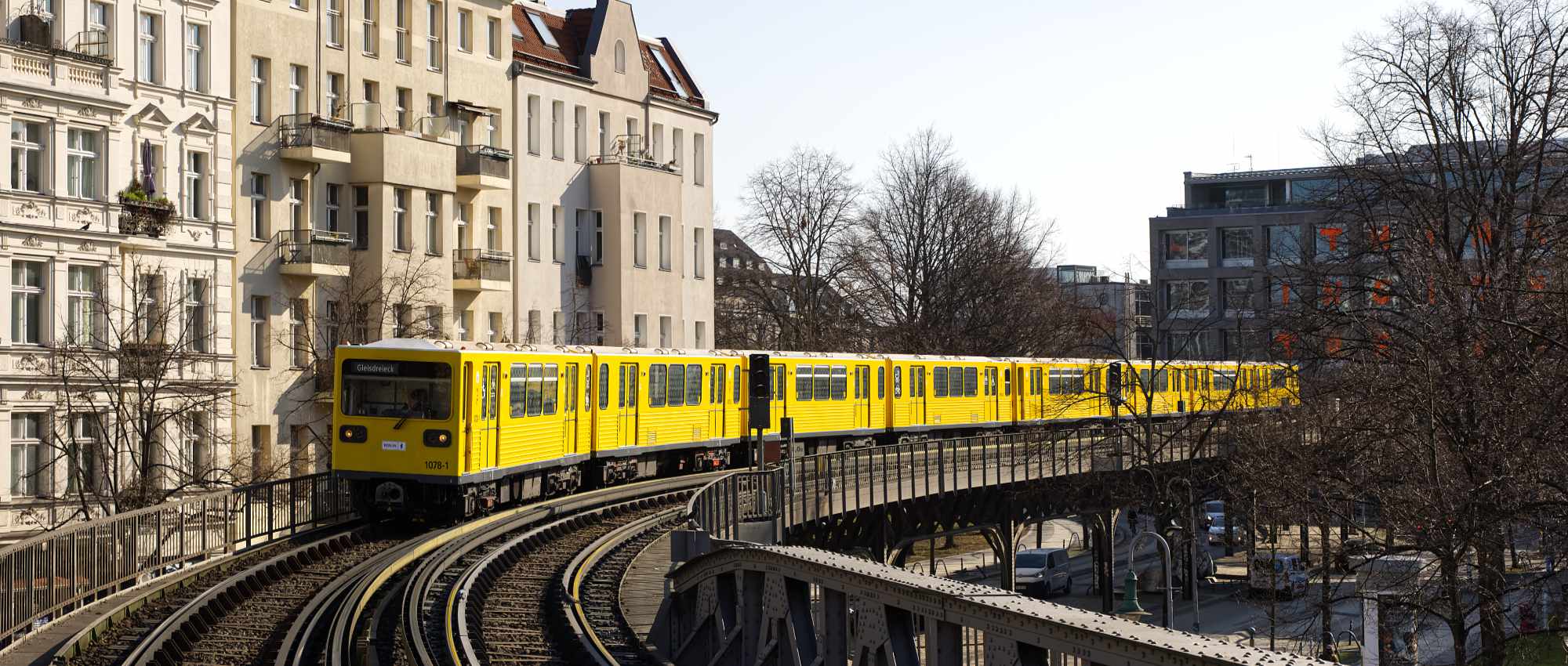 U-Bahn U1 in de bocht