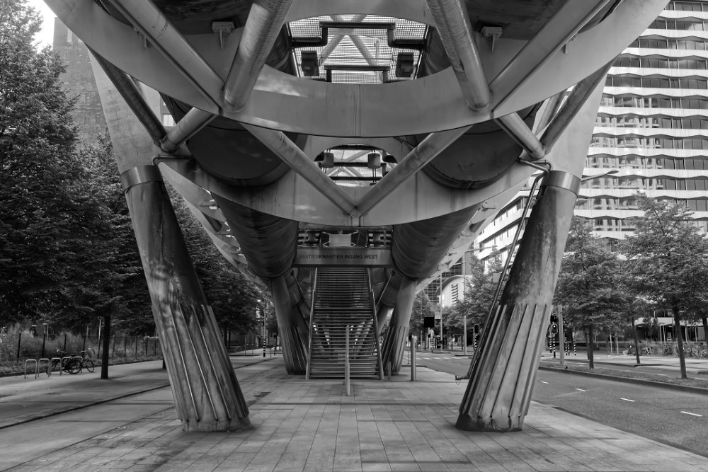 Randstadrail Metrostation  op grootformaatfoto