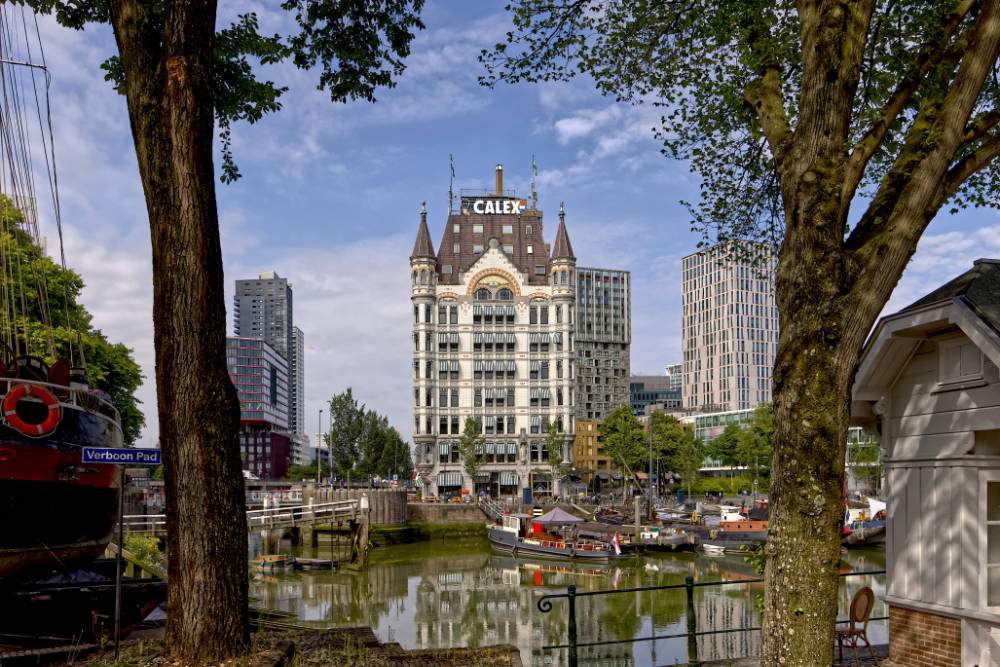 Witte Huis in Rotterdam op grootformaatfoto