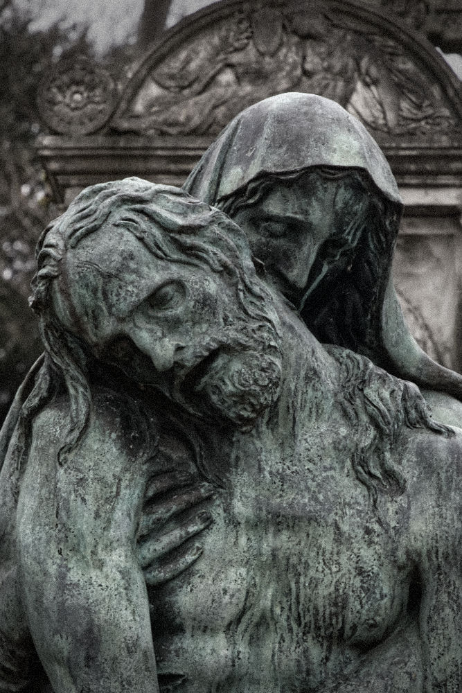 Jezus in Pere Lachaise op grootformaatfoto