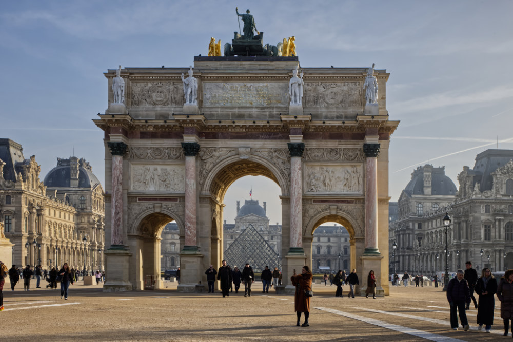 Petit Arc de Triomphe op grootformaatfoto